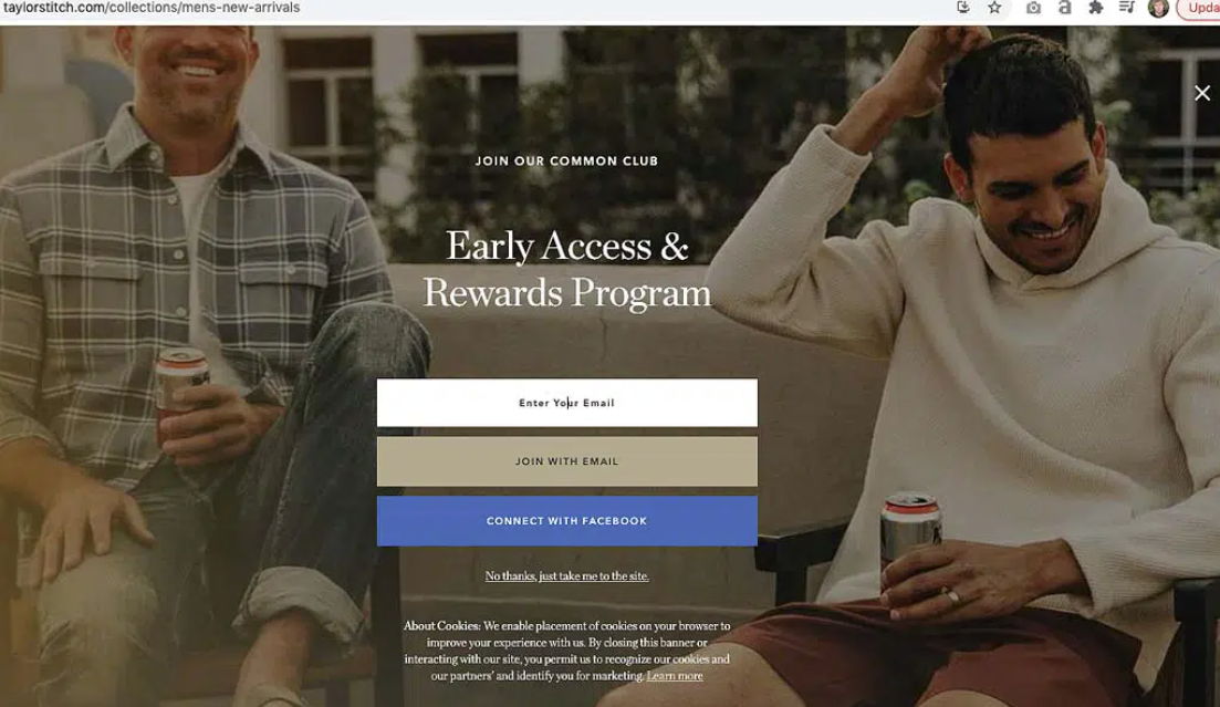 Shopify pop up newsletter sign up