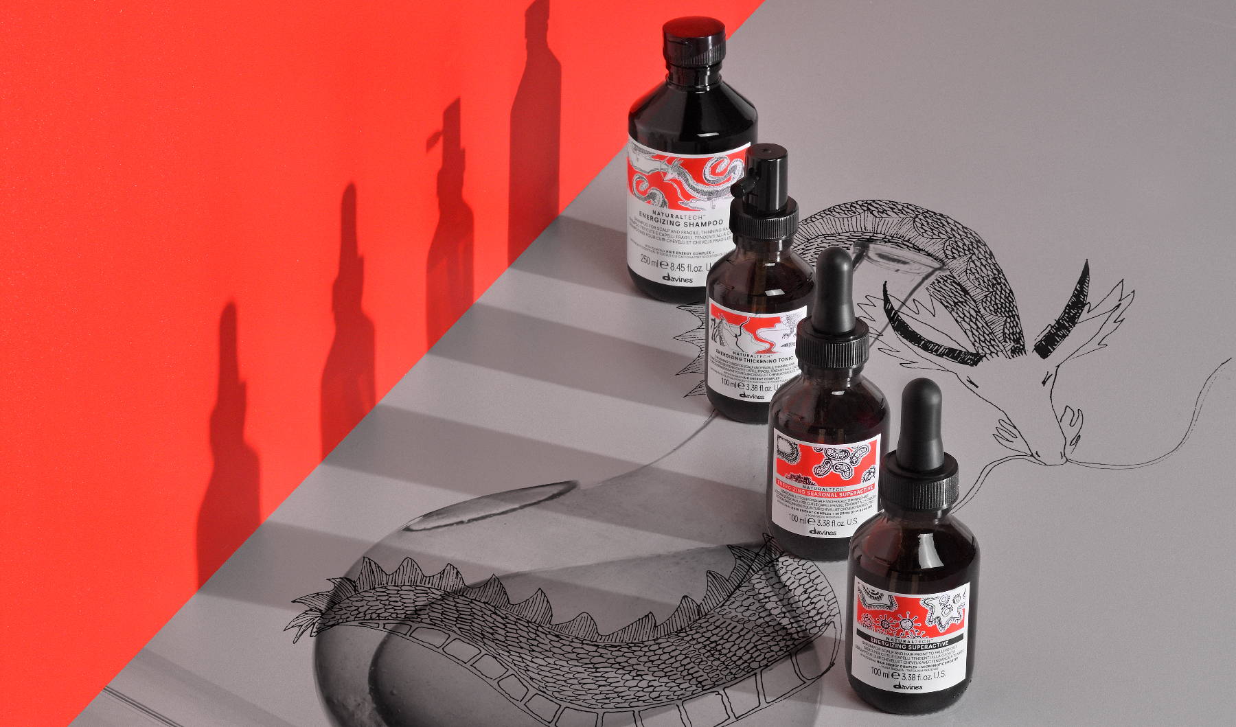 Washing hair shower Davines