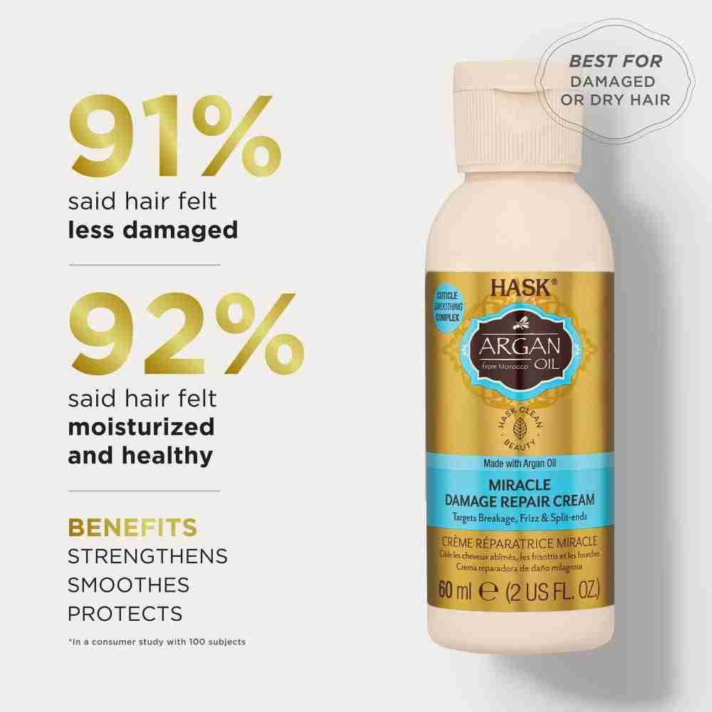 HASK Argan Oil Miracle Damage Repair Cream 60mL - Image 4