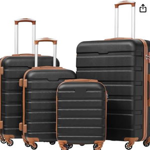 Coolife Luggage 4 Piece Set Suitcase Spinner Hardshell Lightweight TSA Lock