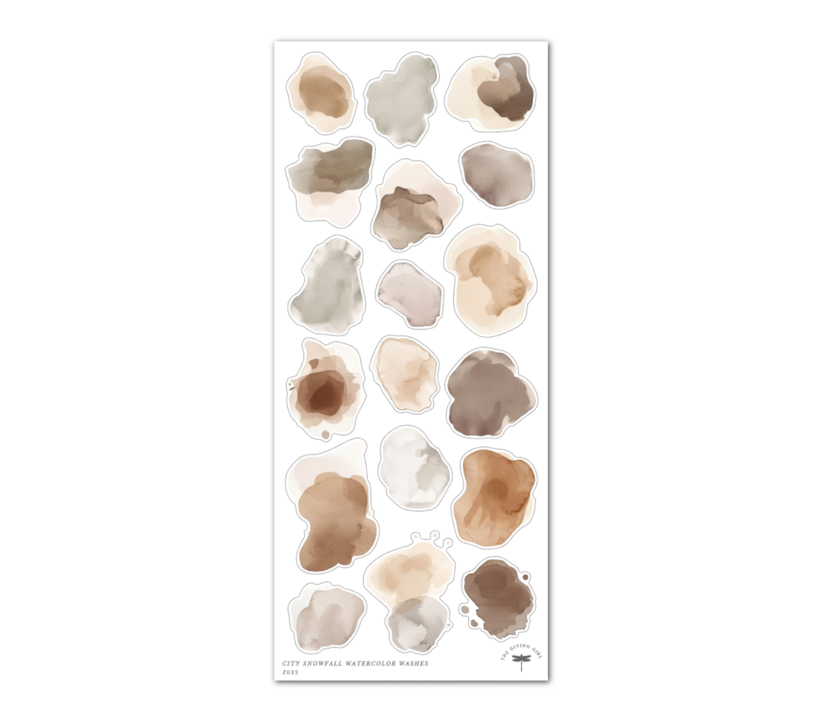 City Snowfall Watercolor Washes – The Giving Girl