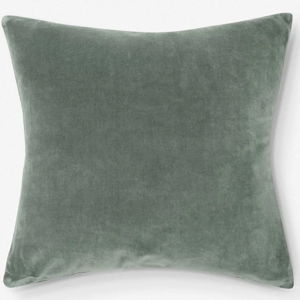Charlotte Velvet Pillow - Square Color Shale Blue