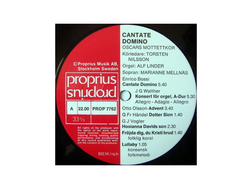 ★Audiophile★ Proprius / NILSSON-LINDER, - Cantate Domino, MINT, TAS LP!