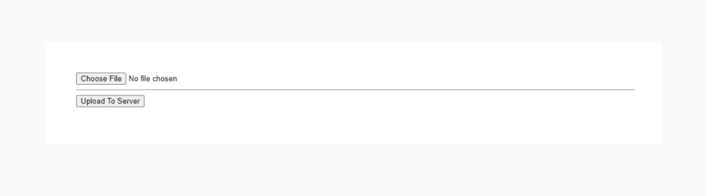 Only two control elements for now, but sufficient to do basic uploading. HTML5 uploader interface