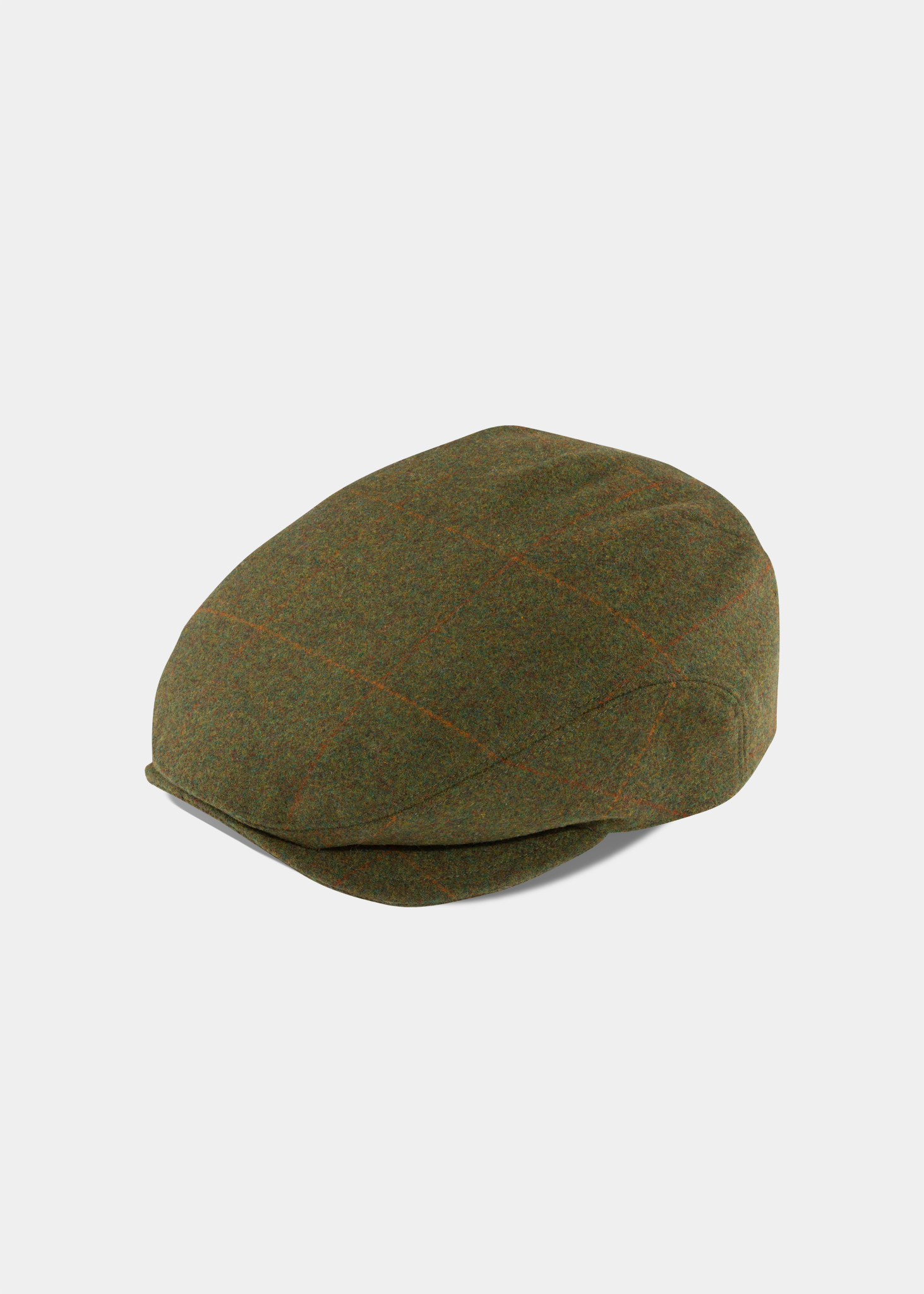COMBROOK MEN'S EXTENDED PEAK TWEED FLAT CAP IN MAPLE