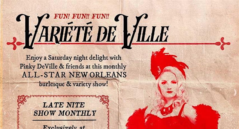 Variété deVille - An Evening of New Orleans Cabaret & Variety