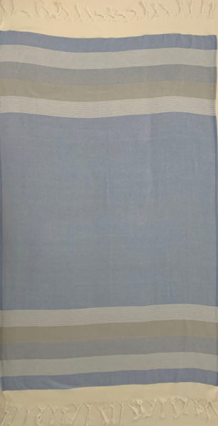 Aqua Perla Estival Turkish Towel Blue Peshtemal Cotton - Image 4
