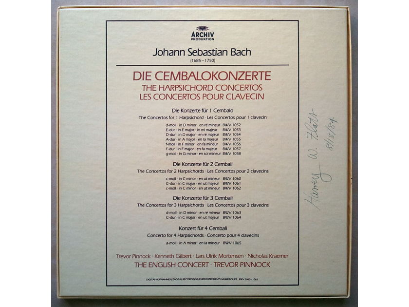 Archiv/Pinnock/Bach - The 13 Harpsichord Concertos / 4-LP box set / NM