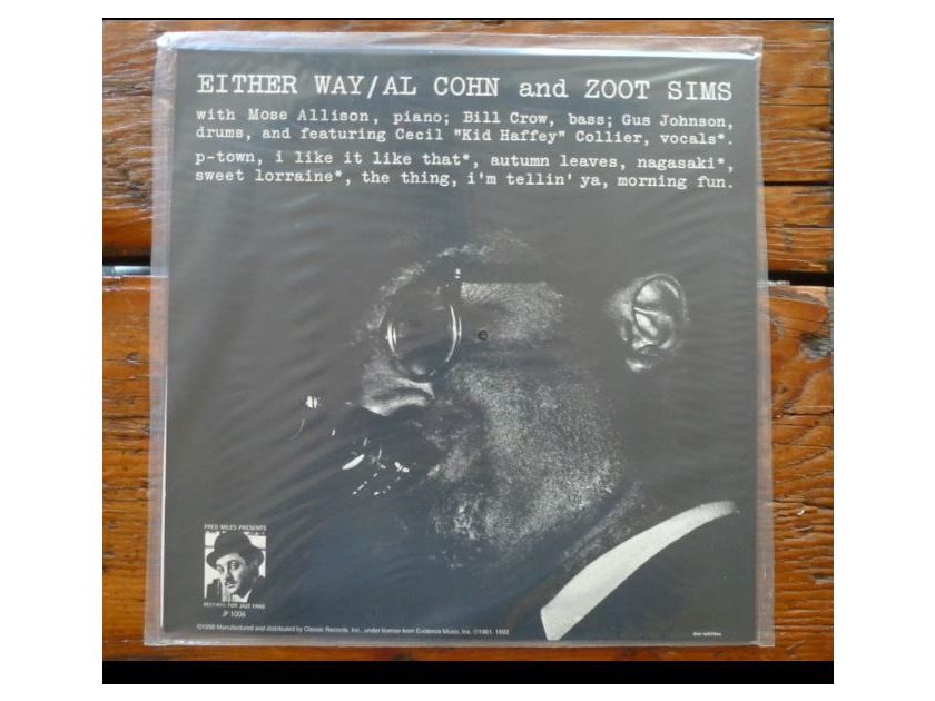 Zoot Sims/Al Cohn - Either Way Classic Records original reissue 180G 1990's Sealed