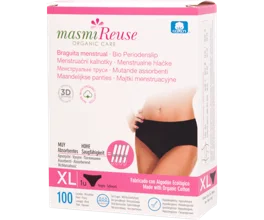 Culotte Menstruelle Bio - Noir - Taille XL