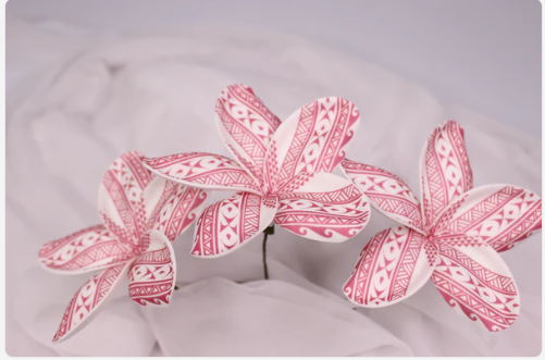 Blossom Tribal Tattoo Frangipani Real Touch (6 Pack) - Realistic Artificial Flowers - Image 4