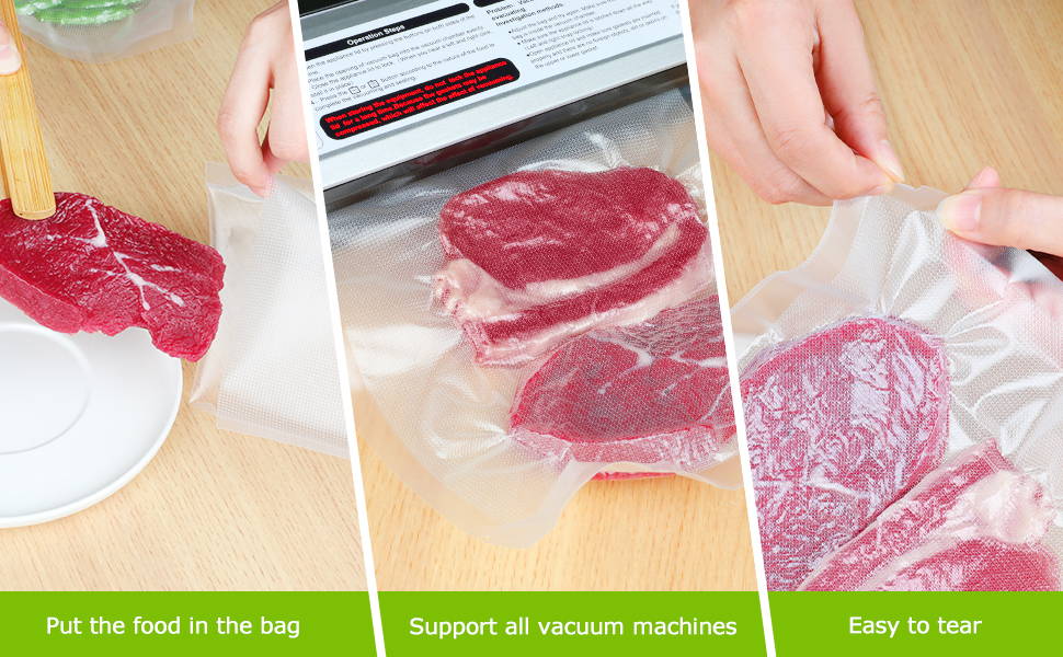 Bonsenkitchen Vaccum Sealer Packing Precut Bags