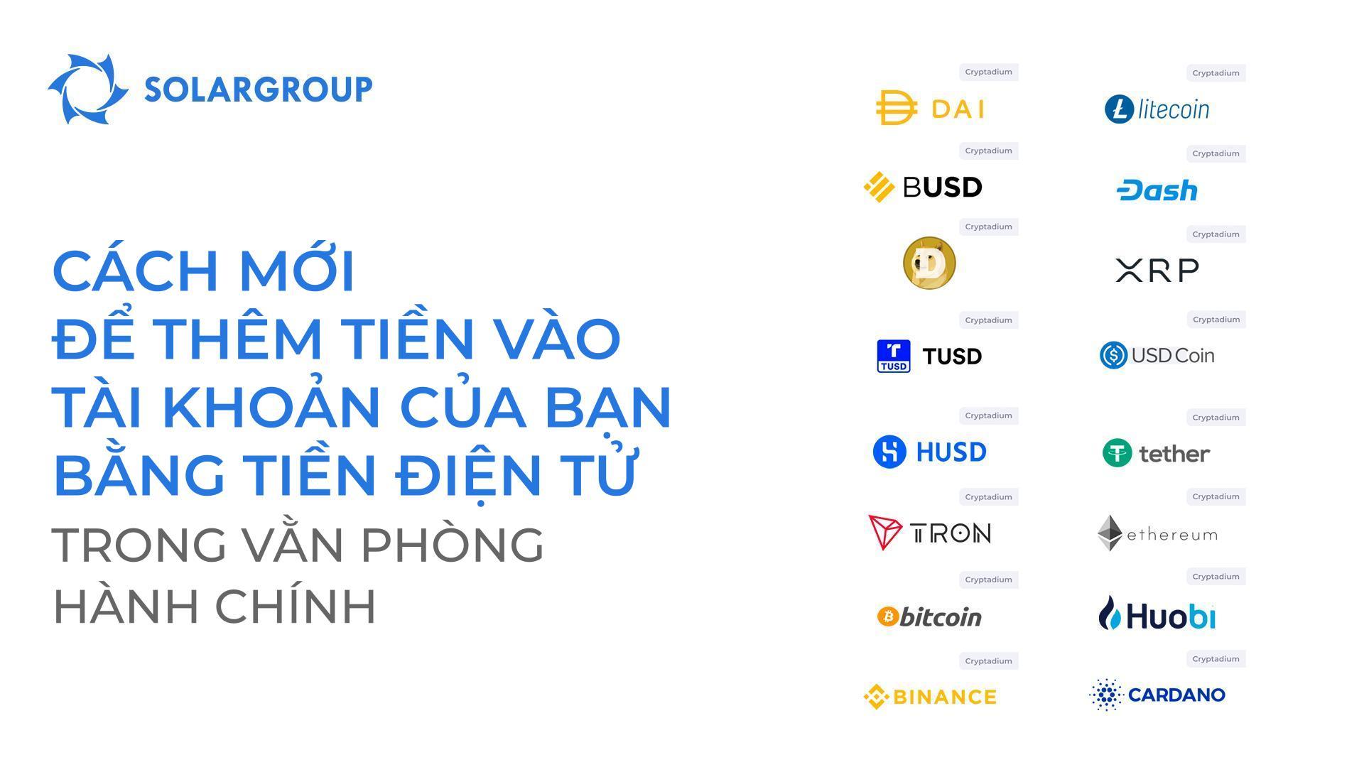 Cách mới để thêm tiền vào tài khoản của bạn trong văn phòng hành chính bằng tiền điện tử