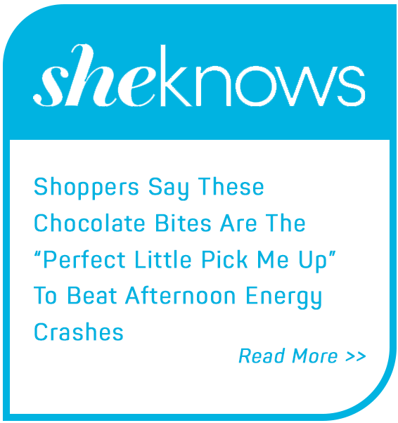 Link to SheKnows article - Shoppers say these chocolate bites are the "Perfect little pick me up" to beat afternoon energy crashes.