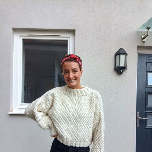 Strickmuster: Einfacher, schäbiger Pullover