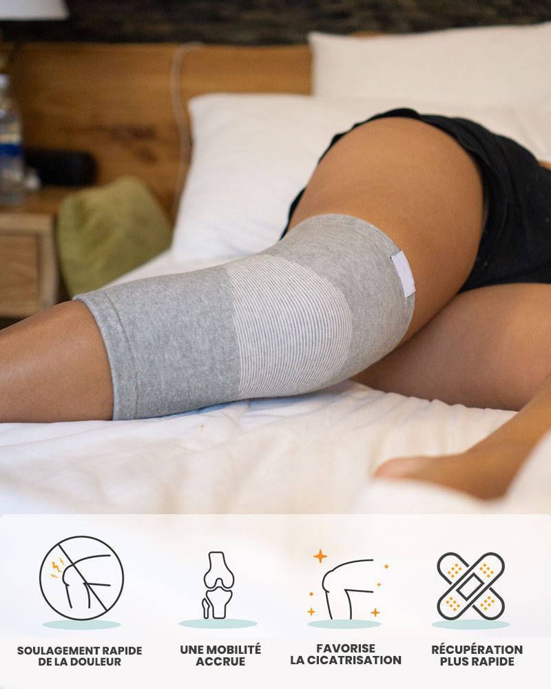 Lot de 2 genouillères en bambou pour femme avec compression - Respirantes - Pour homme et femme - Pour le volley-ball, l'entraînement, l'arthrose, le sport