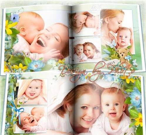 Детская фотокнига для Фотошоп - во все стороны гляжу