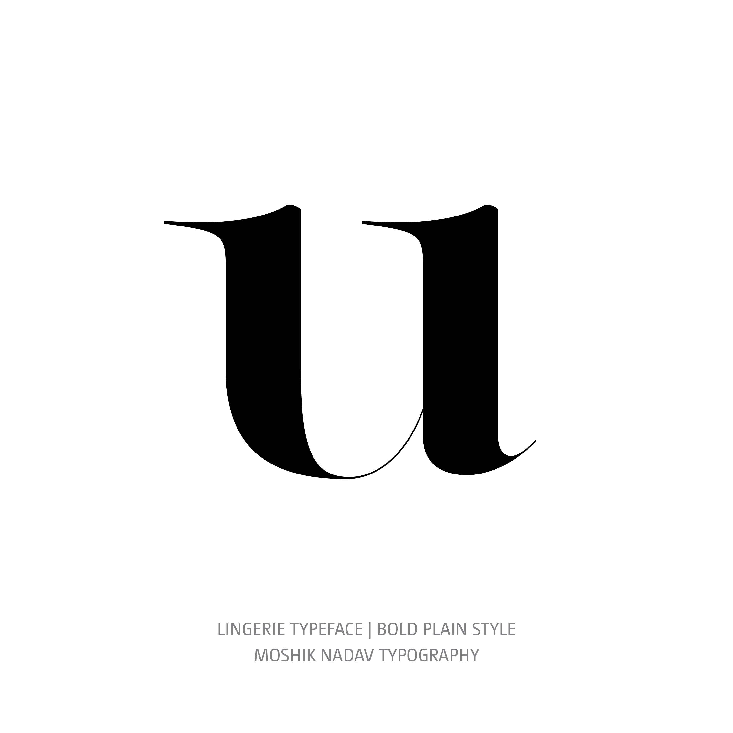 Lingerie Typeface Bold Plain u