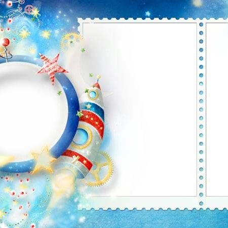 Детская фотокнига для Photoshop - звёздный мальчик