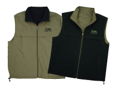 NWTF Reversible Vest - Green Nylon & Black Fleece
