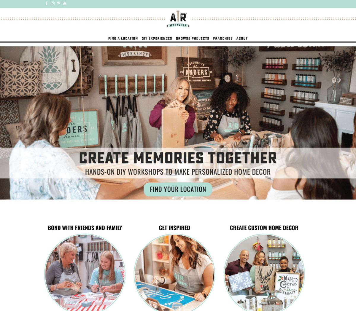 Screenshot of AR Workshop, from the workshop websites collection.