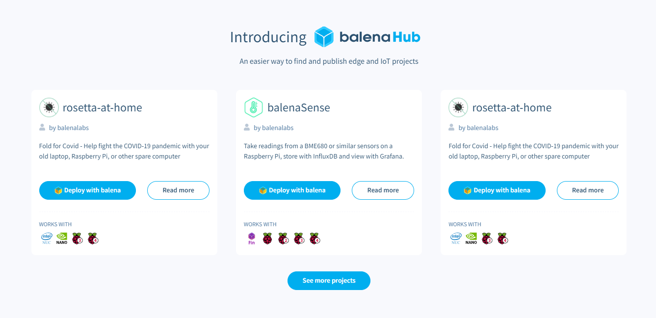 Balena product / service