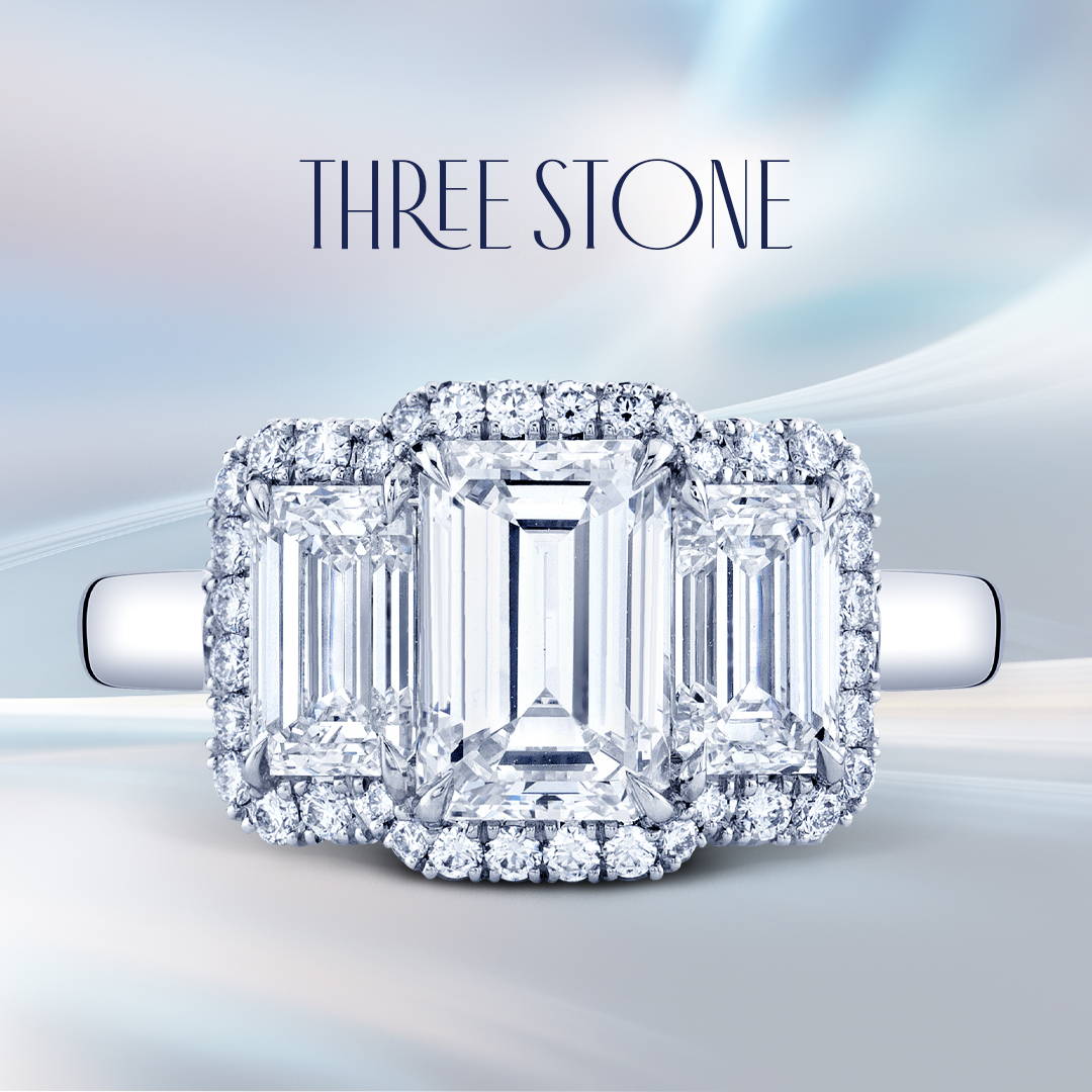 three stone diamond rings