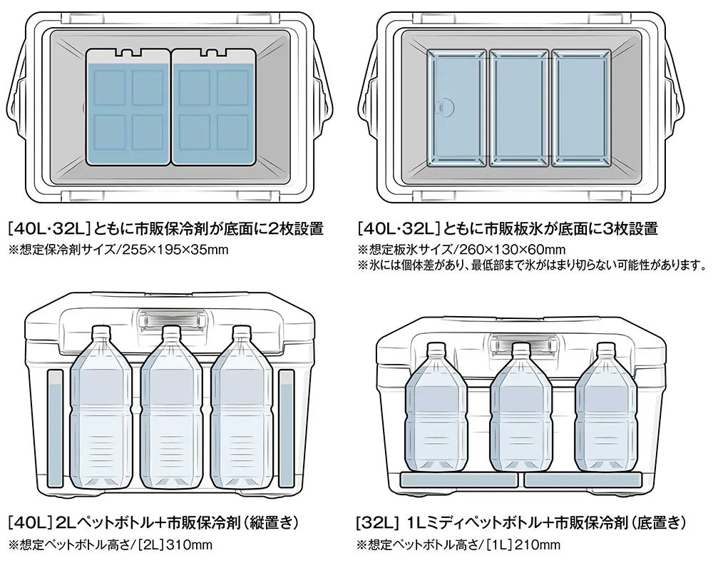 ペットボトルや保冷剤がぴったり収まる考え抜かれたサイズ感