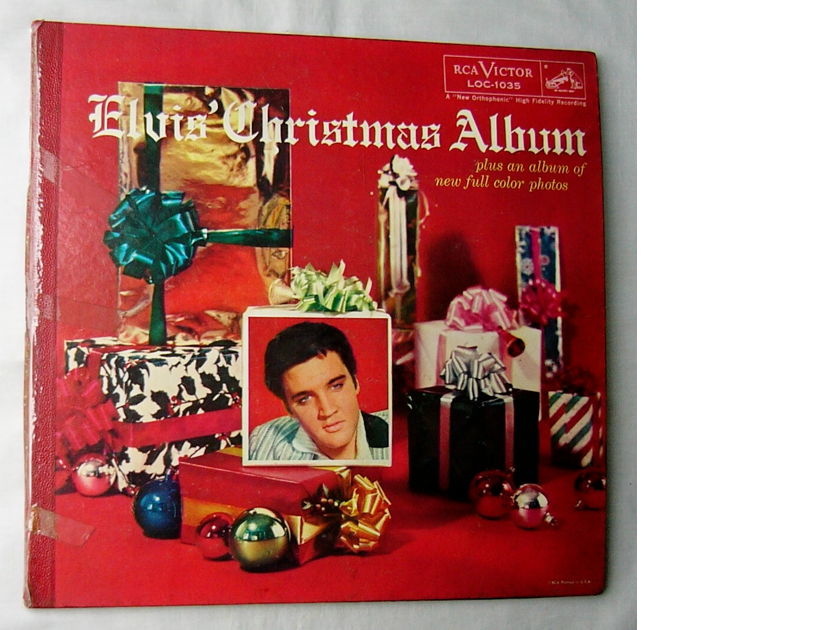 ELVIS PRESLEY-- - Mega RARE 1957 Christmas cover album-- wide size RCA Victor LOC 1035