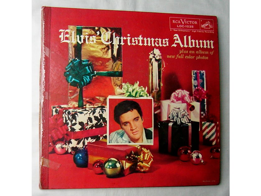 ELVIS PRESLEY-- - Mega RARE 1957 Christmas cover album-- wide size RCA Victor LOC 1035