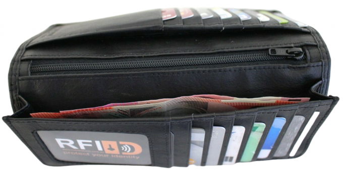RFID Security Lined Leather Wallet Style 11027 - Image 5