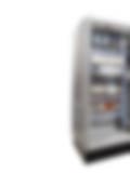 A large, industrial-looking electrical control panel with its door open, revealing various electrical components.