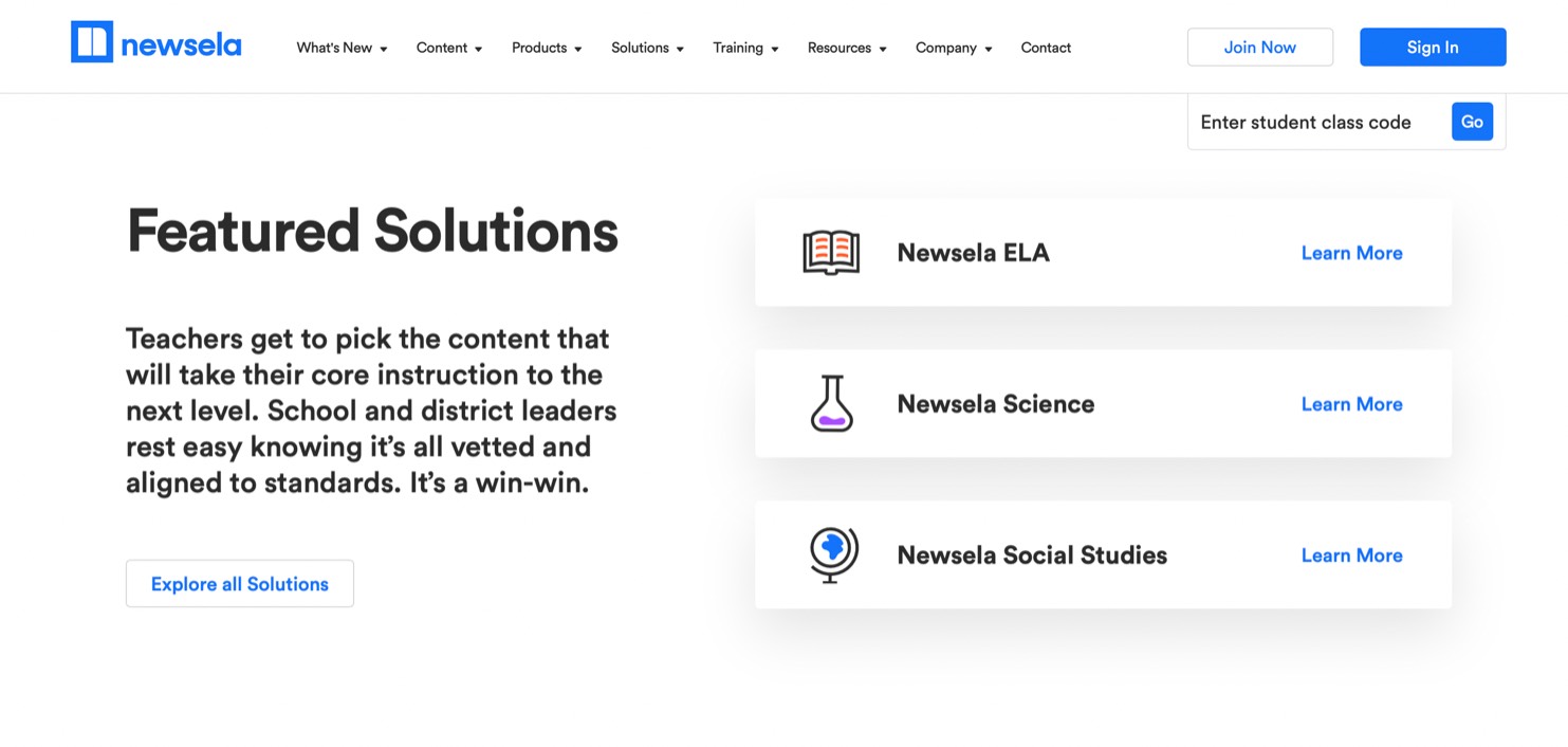 Newsela product / service