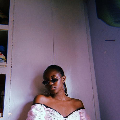 Bralette top met pofmouwen