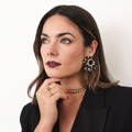 A model in Holiday Noir jewelry