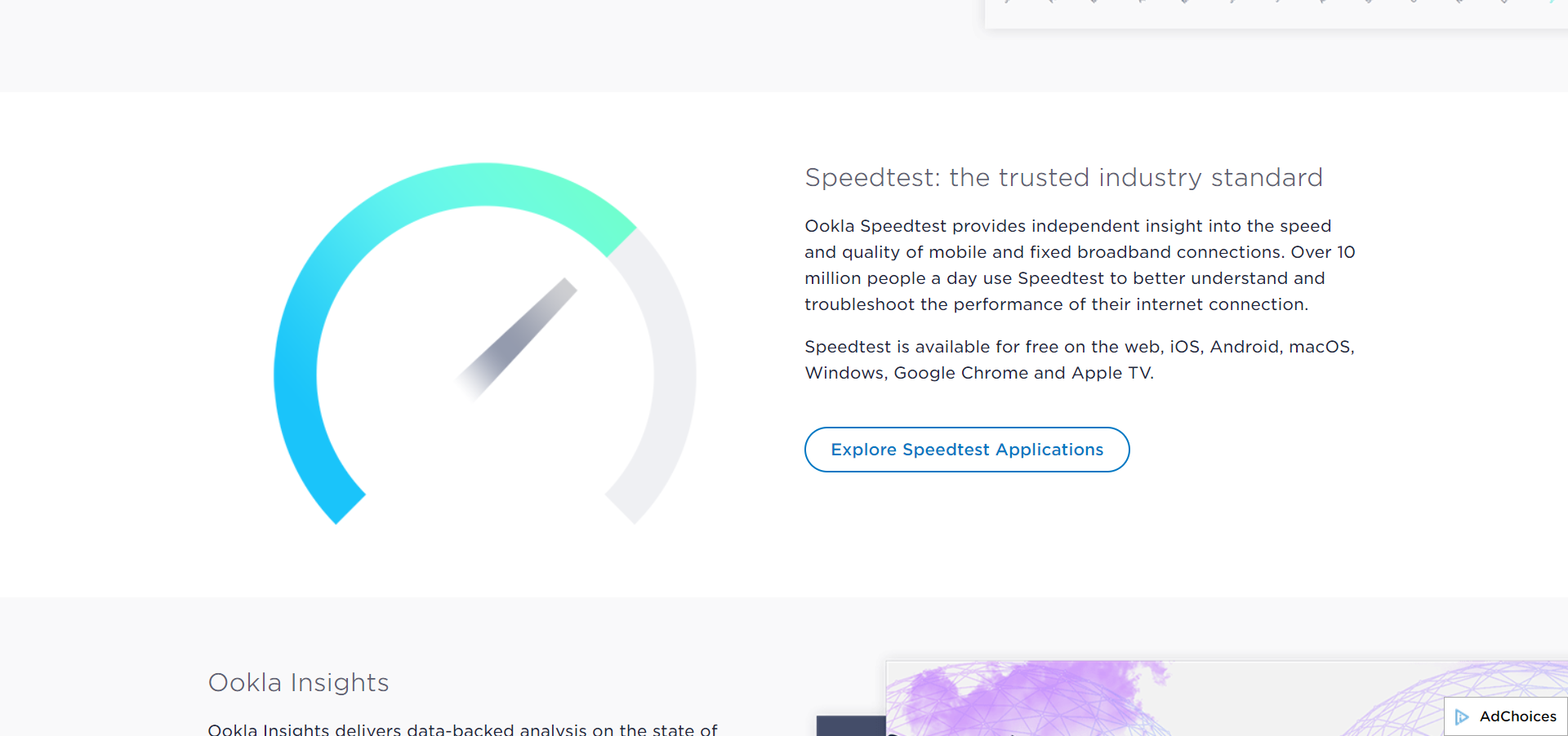 Ookla product / service