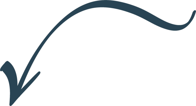 Curved, dark teal swoosh with sharp lower-left point and long spiraling arc to the right.