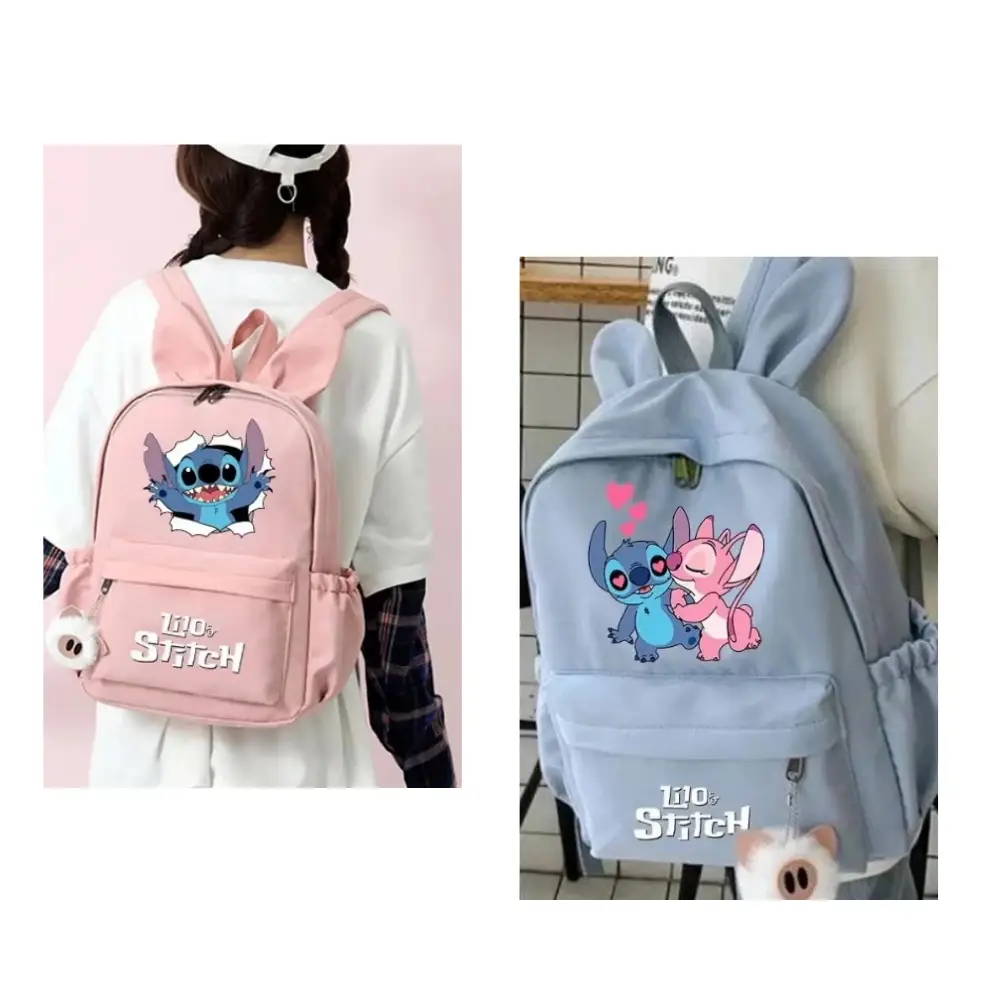 Sac à Dos Scolaire Enfant STITCH - Léger & Solide - 26x11x34 Cm