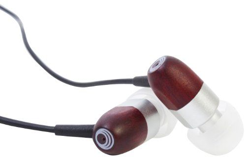Thinksound ts02+mic 8mm Noise Isolating Wooden Headphone with Universal 1 Button Microphone (Silver/Cherry)