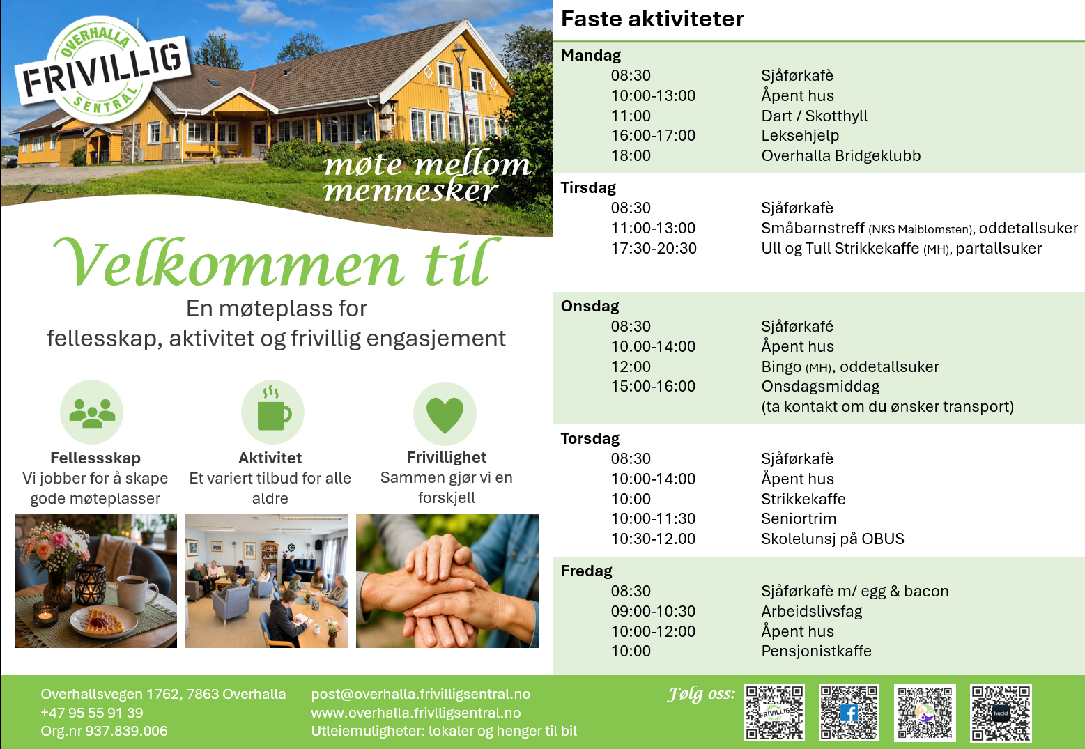 Faste aktiviteter
