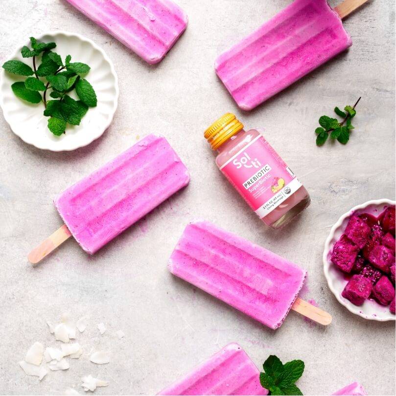 Dragon Fruit Coconut Popsicles - PREBIOTIC SuperShot