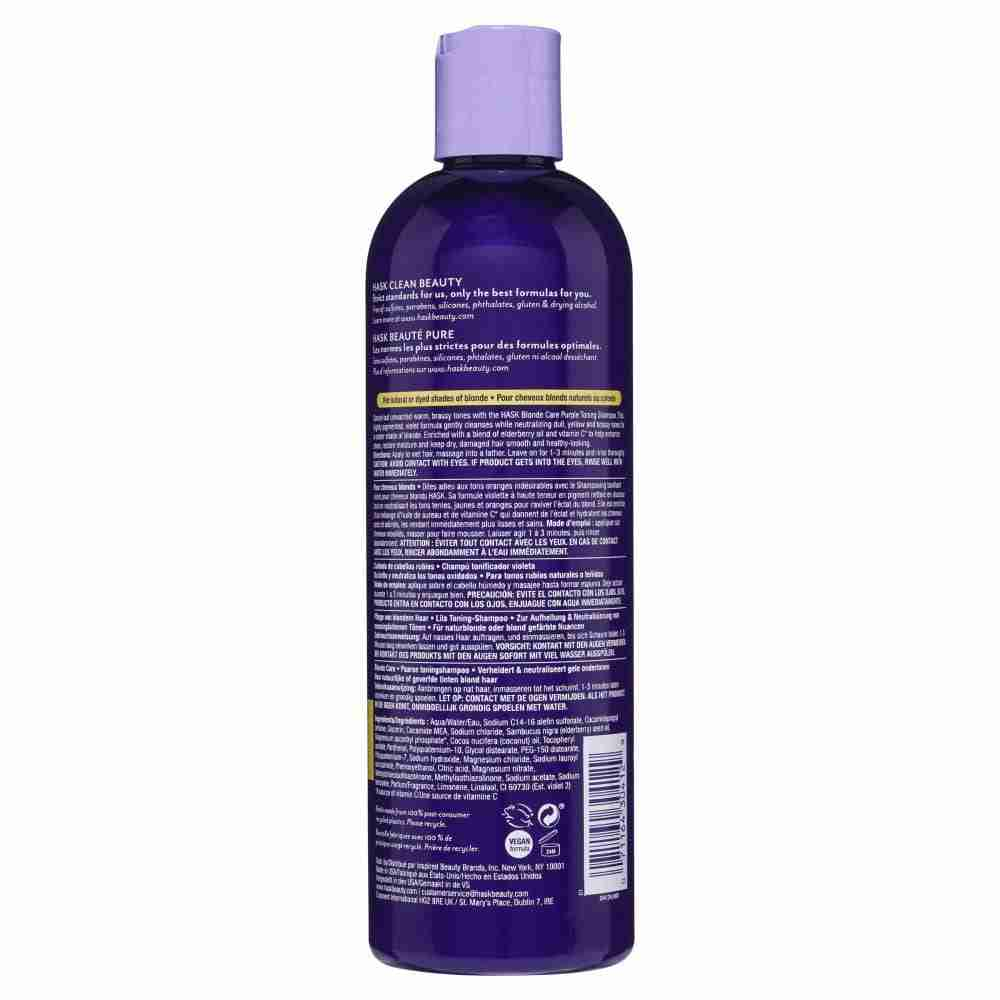 HASK Blonde Care Purple Toning Shampoo 355 mL - Image 3