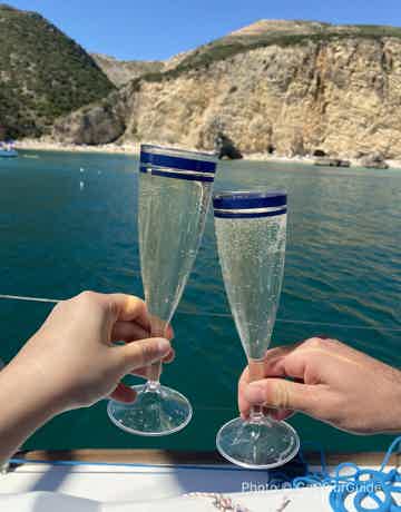 Enjoy a glass of drink as you relax in the sun