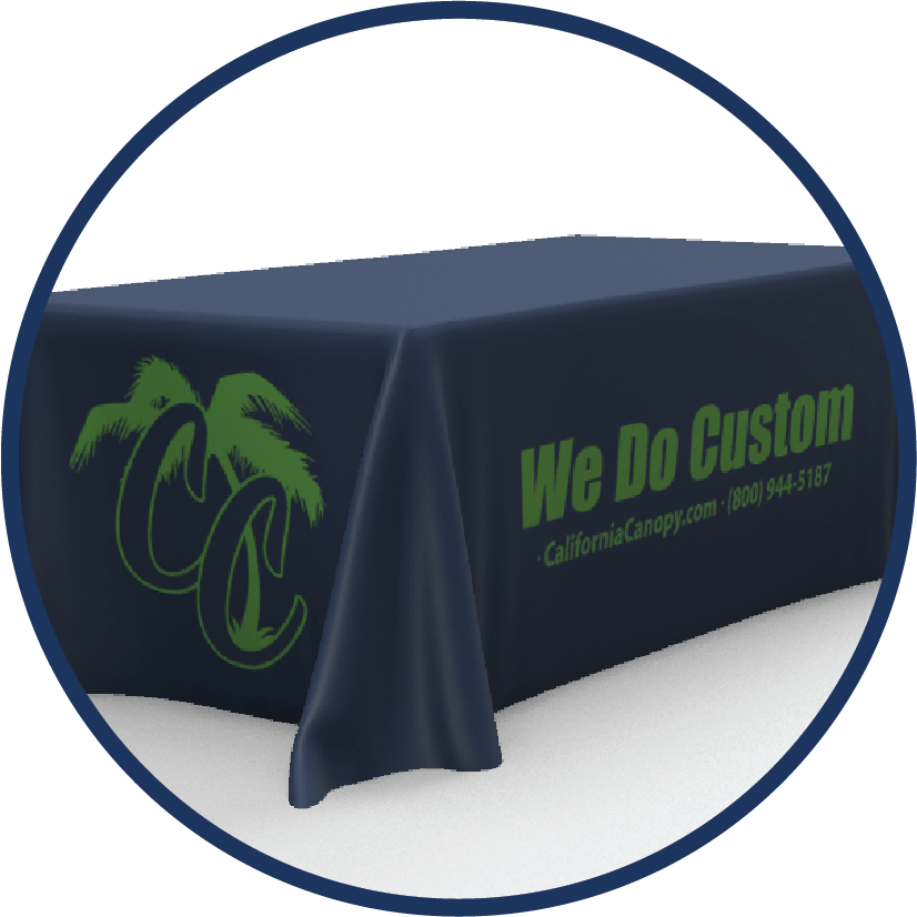 branded tablecloth