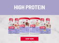 High Protein.  Shop Now.
