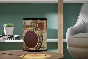 Artistic Tripod Table Lamp, Boho Home Decor Lighting good size