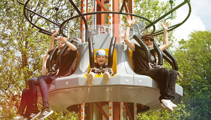 fort fun abenteuerland free fall tower crash