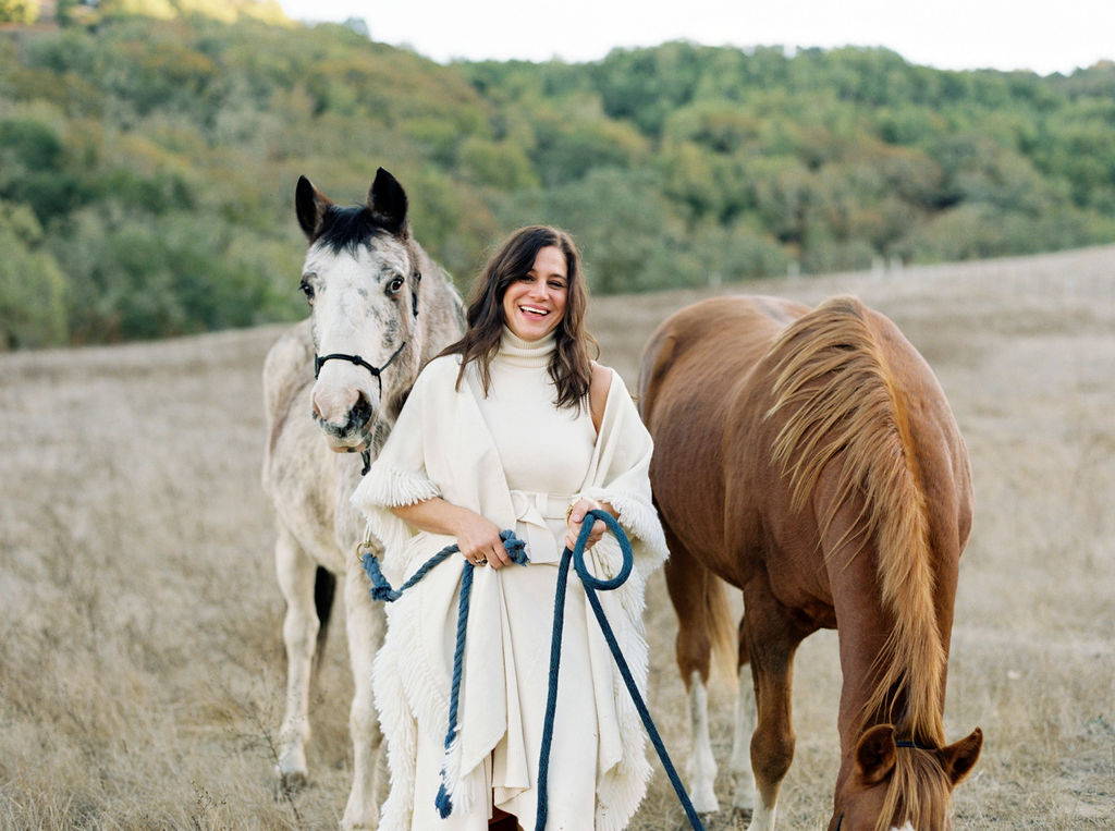 Elizabeth Goodwin Welborn Founder Stick & Ball with her Polo Ponies