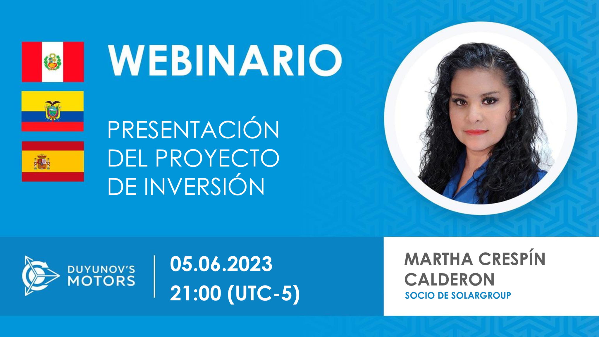 Peru. Presentación del proyecto de inversión "Motores de Duyunov"