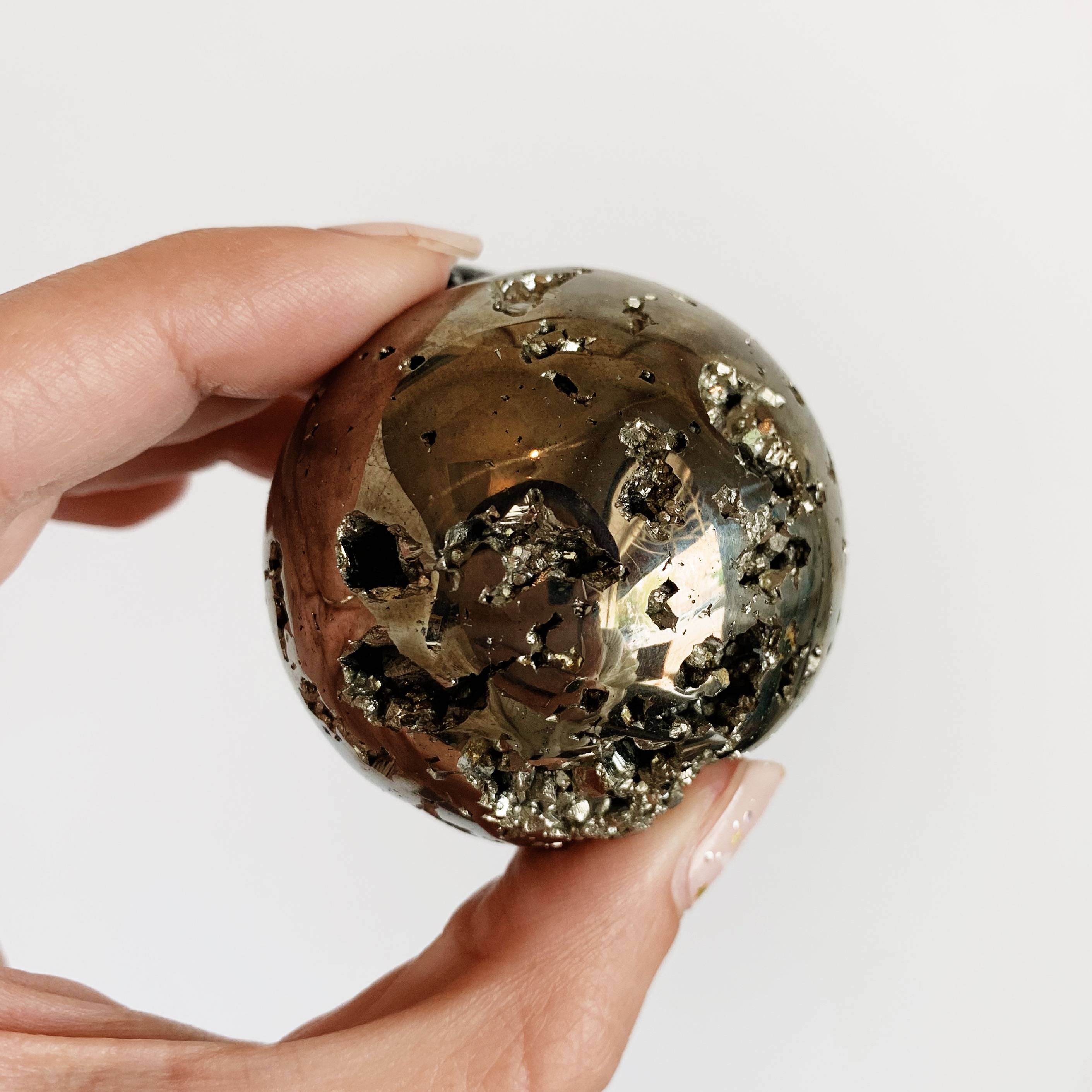 Pyrite Sphere, One of the Solar Plexus Chakra Stones